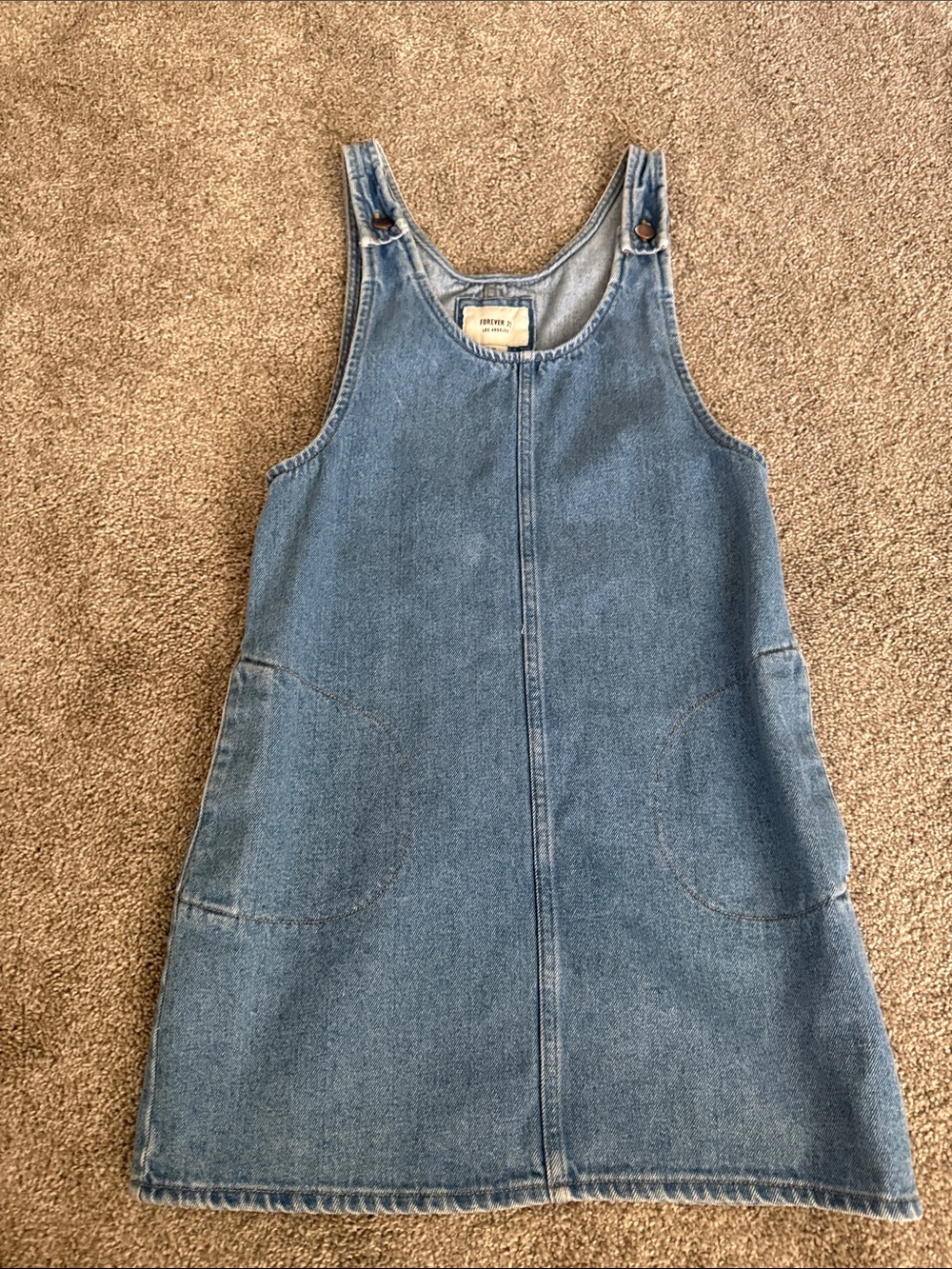 Denim overall Dress - Light Blue